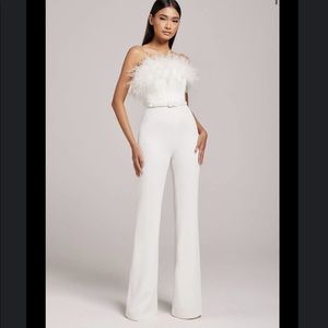 Nadine Merabi Colette White Jumpsuit XS NWT